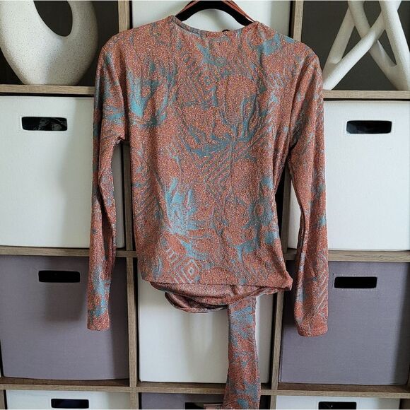 Zara Trafulac shimmer wrap top Size S - Picture 10 of 12